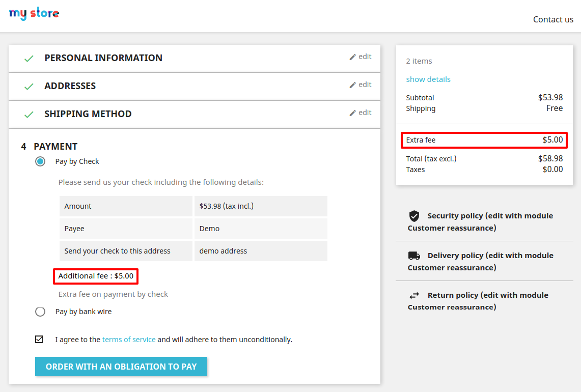 Charge extra fees or provide discounts on payment methods in
